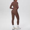 High-Waist Thumb-Hole Zipper Yoga Jacket and Butt-Lifting Leggings Set