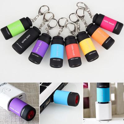 Vogue Lamp Breloc Reîncărcabil Impermeabil Lanternă LED Lanternă Mini Light USB Buzunar
