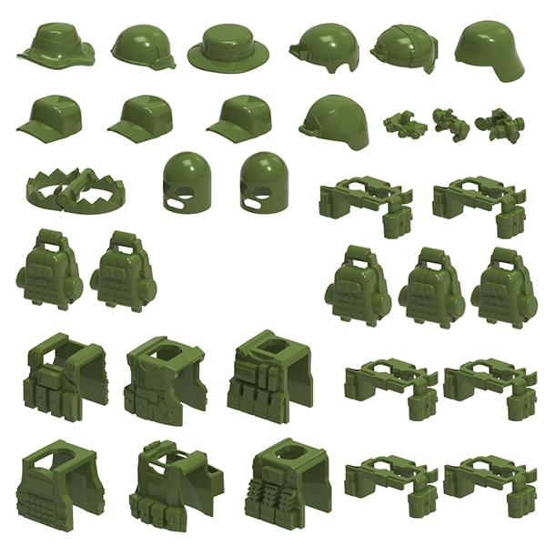 City Police Bomb Disposal Suit Special Forces Equipment Building Blocks Military Soldiers Figures Vest Hat Parts MOC Bricks Toys