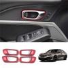 For Acura Integra 2023-25 Matte Red Console Inner Door Handle Frame Cover Panel