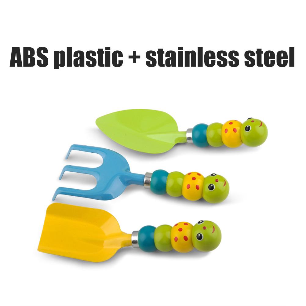 3 Pcs Garden Tool Set Children Gardening Toys Stainless Steel Garden Planting Tool Set for Children Kids Gift