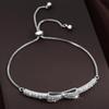 ZAKOL Fashion Bow Zirconia Crystal  Adjustable Bracelet & Bangle for Women Brilliant CZ Party Zircon