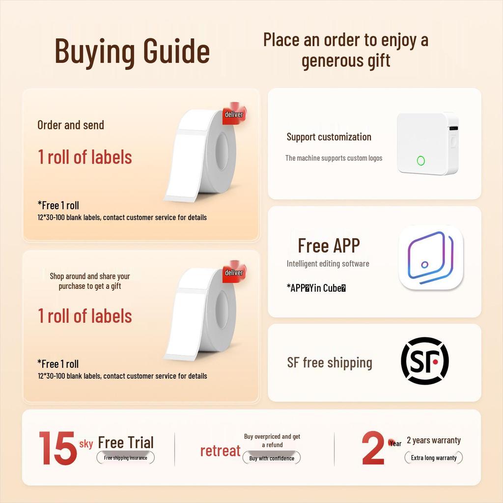 Deton P0 Portable Bluetooth Thermal Label Printer