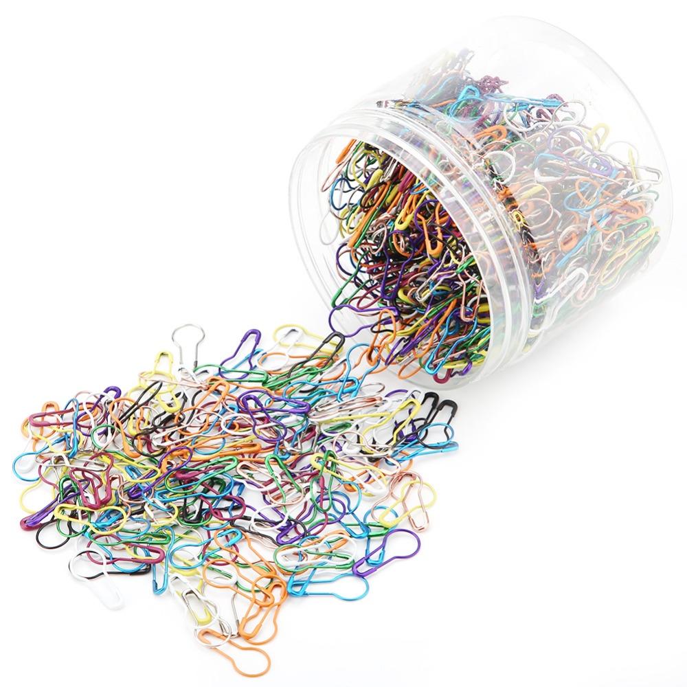 1000pcs 0.87 Inch Safety Pins Mixed Colors Calabash Pins Gourd Shape Pins Sewing Projects