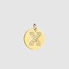 CARLIDANA Classique Minimaliste Alphabet 26 Breloques Lettres en Cristal Collier Pendentif Rond Lettre Acier Inoxydable Collier DIY