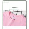 Baumwolle kinder rundhals t-shirt mittleren und großen kinder zuckerwatte farbe halbe hülse