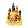 Christmas Home Decorative Miniature Figurine Winter Village Resin Mini Statues For Christmas Party Accessories Gifts