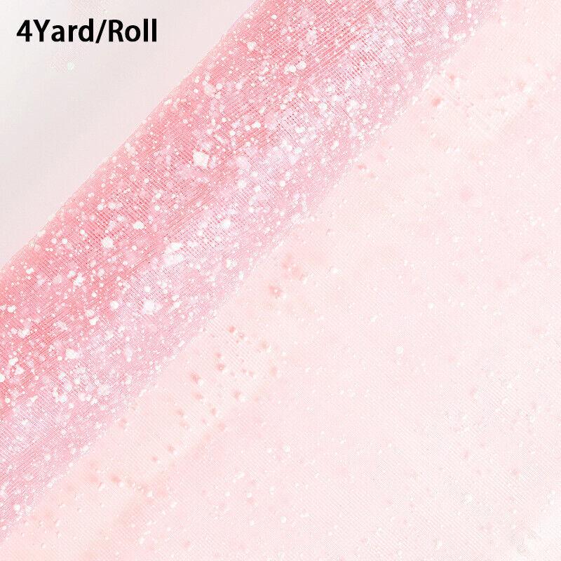 50cmx4yard Roll Beautiful Silk Screen Flower Packaging Gauze Snow Dot Yarn Net Bouquet Pack Gift Wrappging Soft Clear roll Yarn