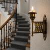 Creative Vintage Retractable Candle Holder Telescopic Stable Metal Candle Holder Adjustable Wall-Mounted Candlestick Bed Room