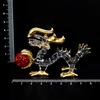 Fourcart Handmade Glass Feng Shui Dragon with Ball, 2-inch