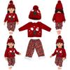 22inch Reborns Doll Holiday Costume Santa Outfit Quick Change Doll Outfit For Christmas Party Kids Pretend Play Game
