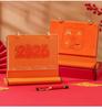2026 Creative Leather Desktop Calendar with Custom Logo