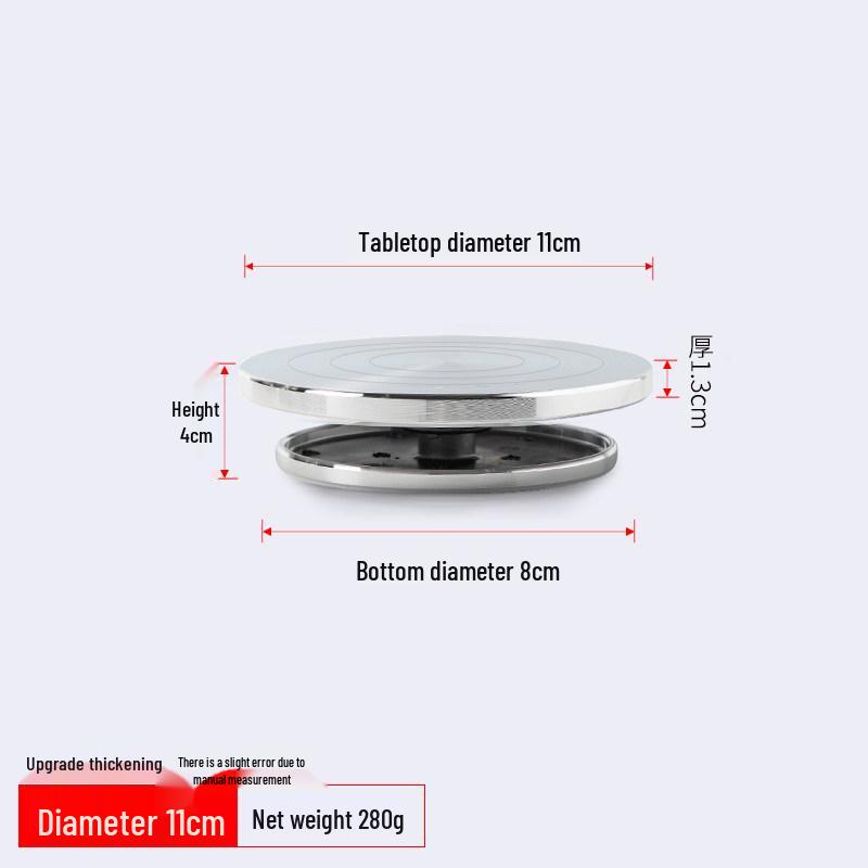 Children's Double-Sided Aluminum Alloy Pottery Turntable for Clay Sculpture Tools