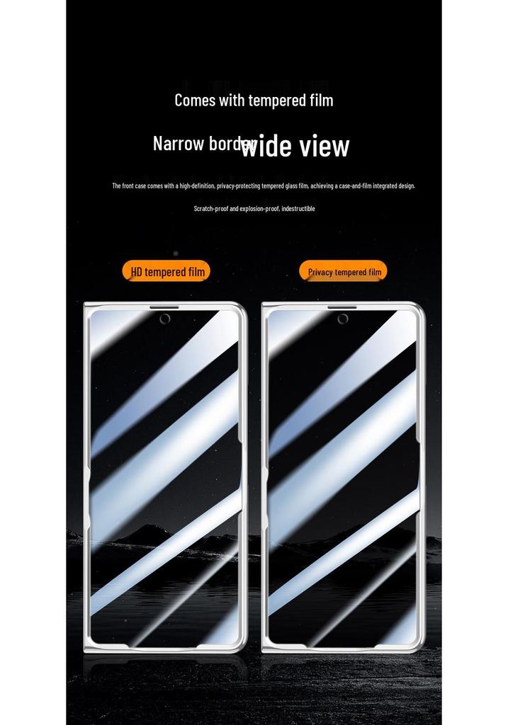 Honor Magic V6 Transparent Magnetic Foldable Phone Case with Lens Holder - Full Coverage Anti-Drop Protection for Men