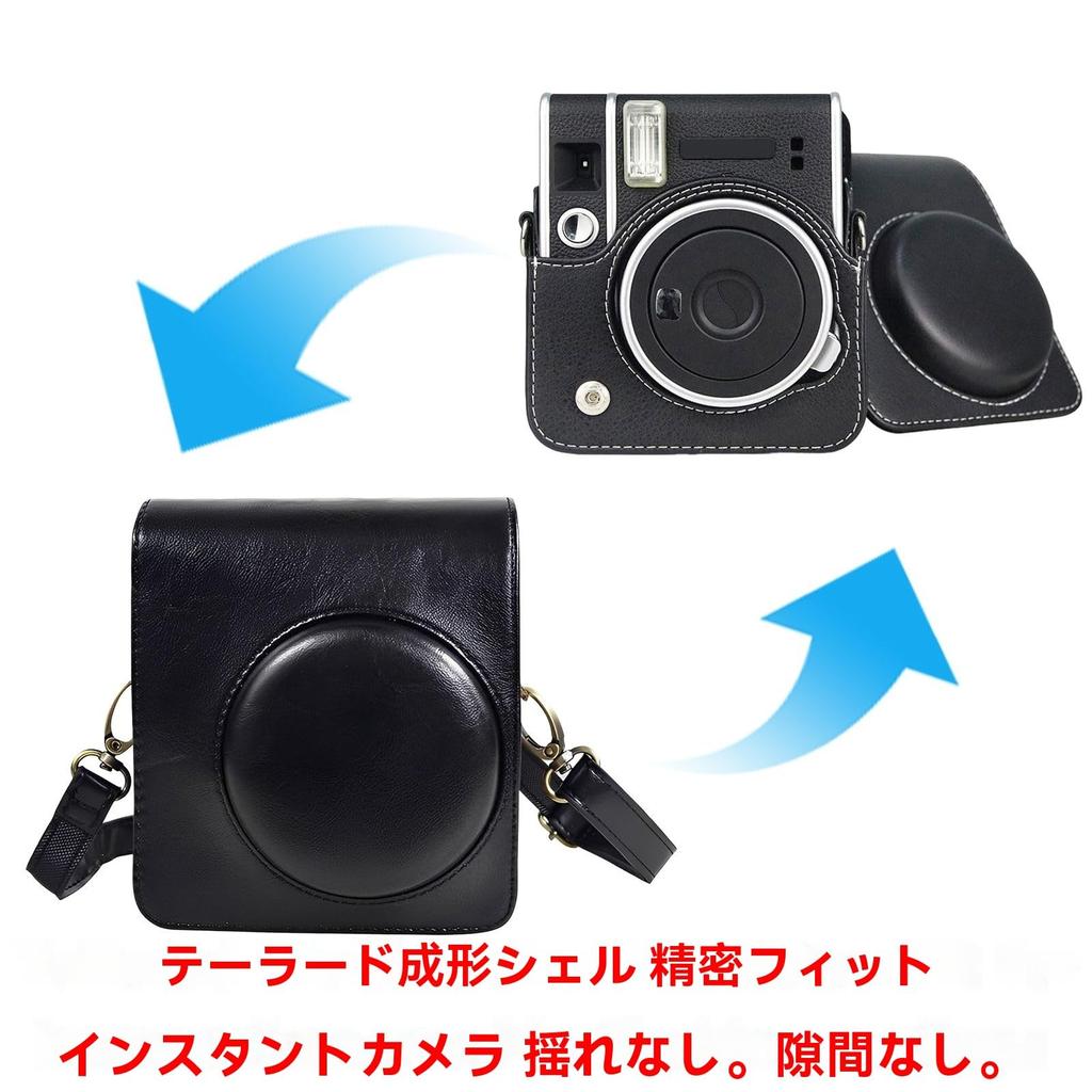 This camera protection case is compatible with the Fujifilm Instax Mini 40 instant is made of custom PU comes with an adjustable shoulder and features
