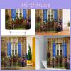 Contemporary Floral Window Shower Curtain For Elegant And Chic Look