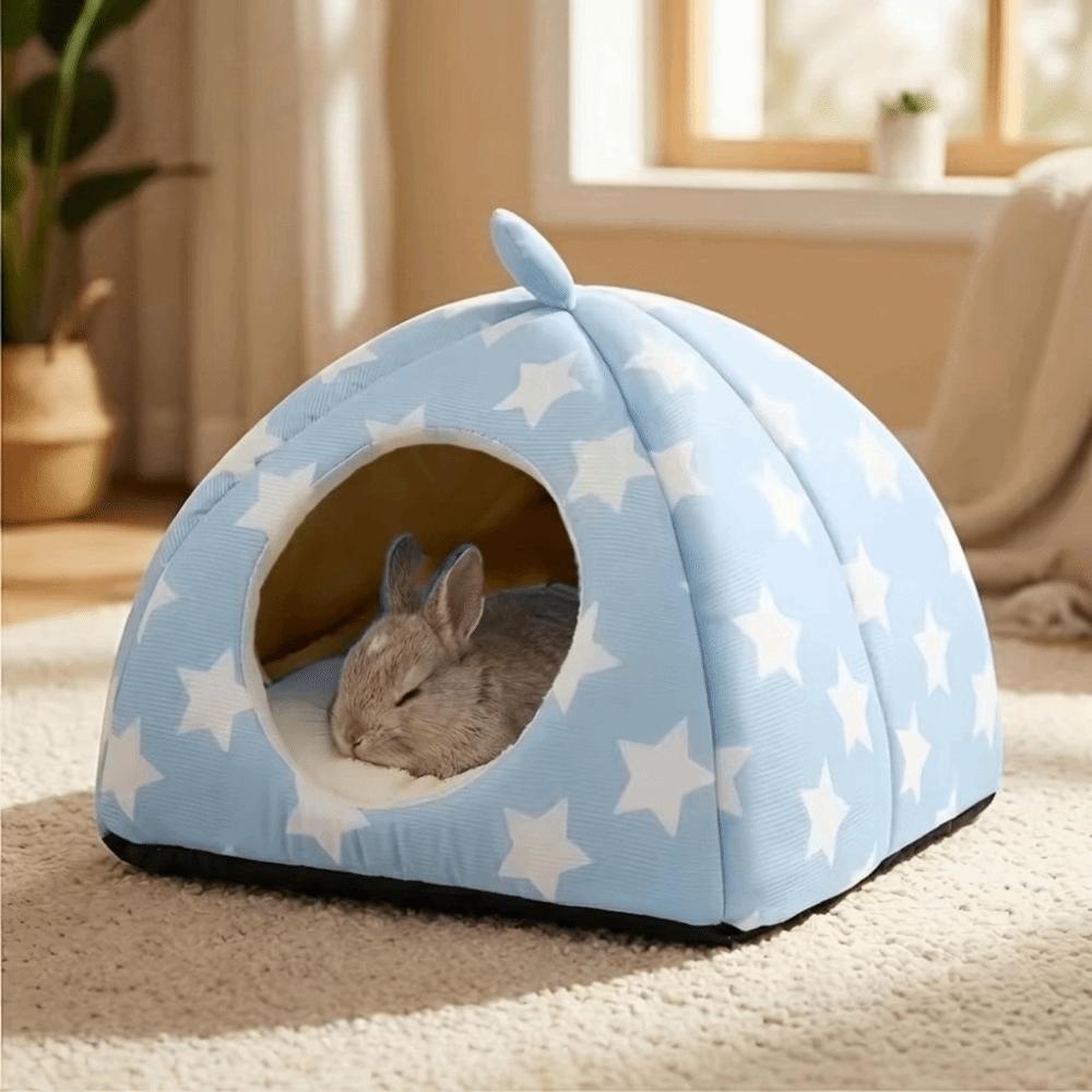 Washable Bunny Bed Indoor Use Guinea Pig Hiding Hut Durable Rabbit House  For Small Pets