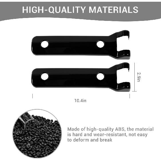 For Bronco Tailgate Hinge Cover Trim Black for Ford Bronco 2021 2022 2023 Black Exterior Accessories 2pcs