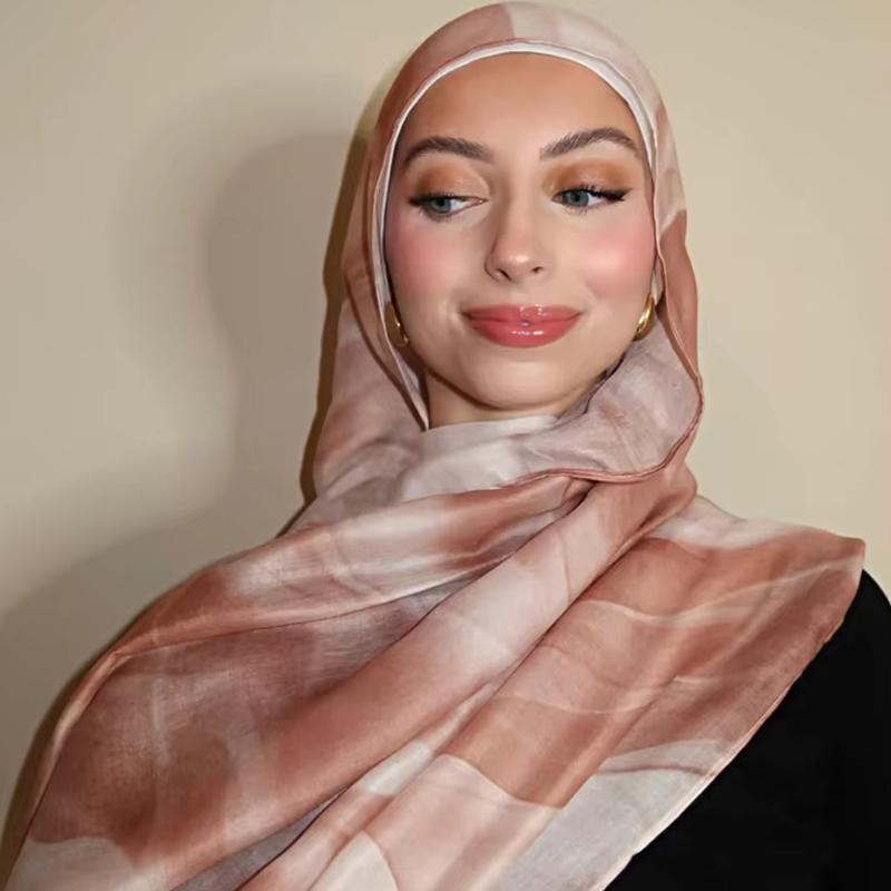 Femei Hijab Eșarfă Elegantă pentru Cap Protecție Solară Eșarfă Design Floral Eșarfă Musulmană Moale și Respirabilă 80x180cm