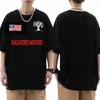 Camiseta de Algodón Puro Montículo Embrujado Camisa de Manga Corta Retro Street Hiphop Americana Y2k para Hombre Informal de Algodón Holgada 2026 Nuevo