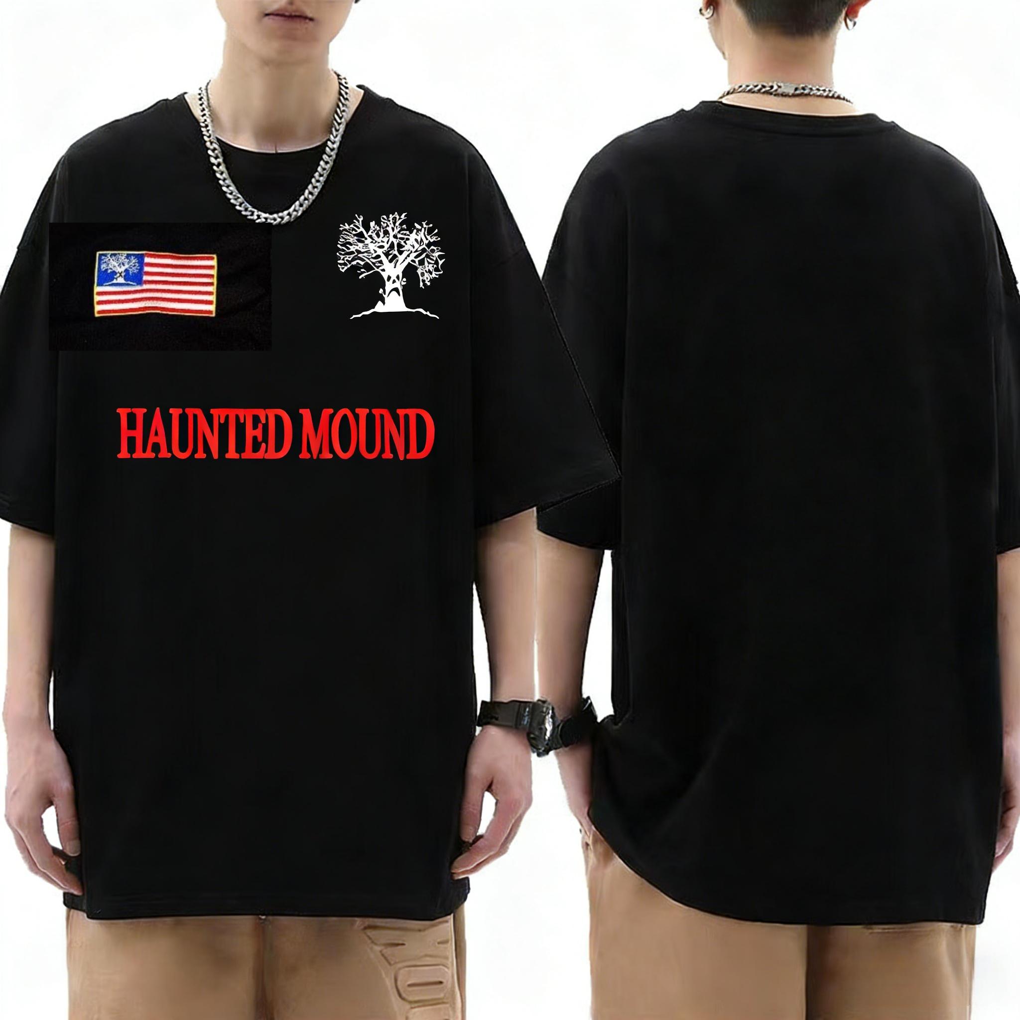 

Haunted Mound Футболка из чистого хлопка Американский Ретро Уличный Хип-хоп Рубашка с коротким рукавом Y2k Мужская Повседневная Хлопковая Топ Свободный 2026 Новый S