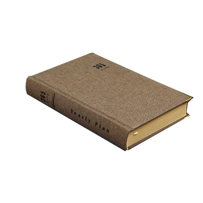 A5 Minimalist Vintage Kraft Paper Planner 365-Day Thick Blank Notebook for Journaling Love Diary