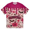 Men's Halloween Printed Round Neck Raglan Short Sleeve Top T-Shirt
