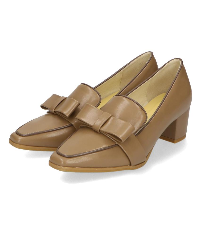 Oriental Traffic Loafers for Large and Small Easy to Walk Square cm Women, Sizes, in, Ribbon, Toe, 41127, BEIGE, 24.0