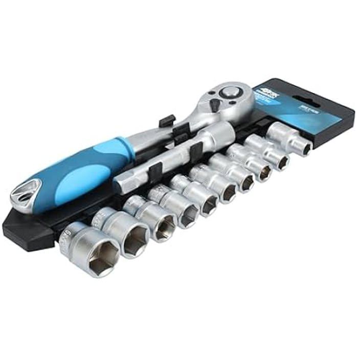 Jeu de clés à cliquet - FERRESTOCK - FSKSOC122 - Durabilité et résistance élevées - Acier au chrome vanadium