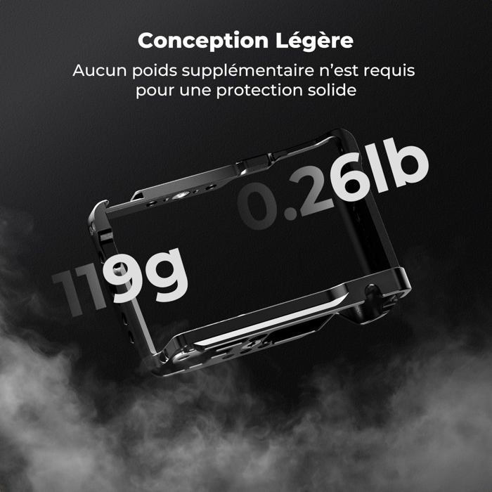 K&F CONCEPT Cage Compatible avec Sony ZV-E10 II en Aluminium Ultra Légère 119g Solide et Stable avec Cold Shoe Filetages 1/4" et…