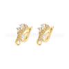 1PAIR Diamond-set Hollow Butterfly Rose Stud Earrings, Cold Wind Smart Fashion Fresh Earrings Earrings Women