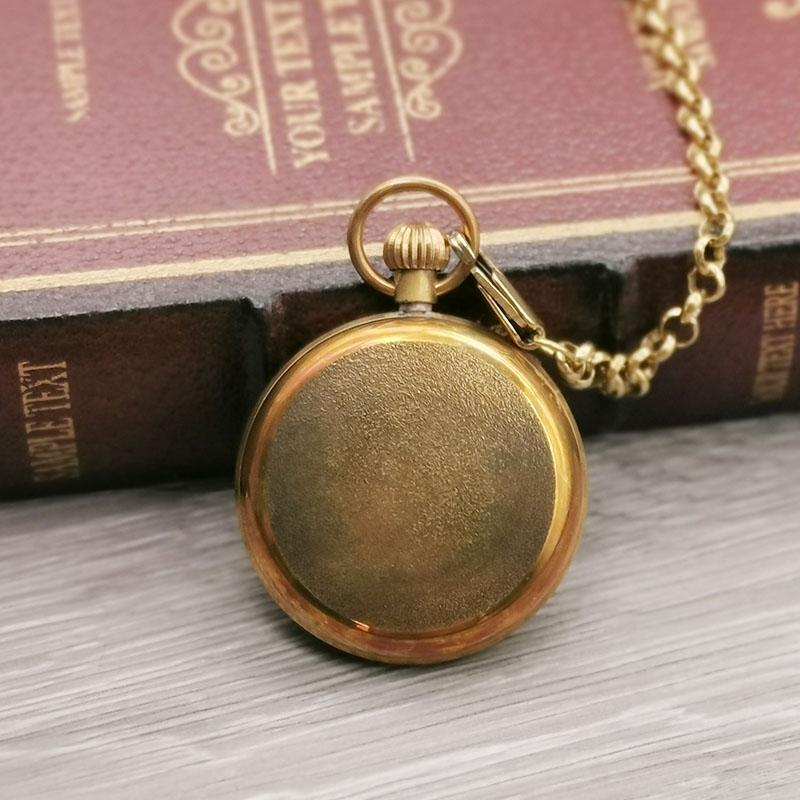 Orologio da tasca meccanico antico di Londra 1856 a 5 lancette con quadrante piccolo, numeri romani, cassa aperta, con catenella, Orologio regalo