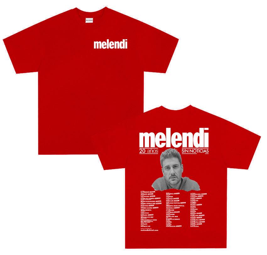Rapper Melendi Tour Album 2025 Merch T Shirts Men Casual Oversized Cotton Tshirt Vintage High Quality Print Tshirts Streetwear S