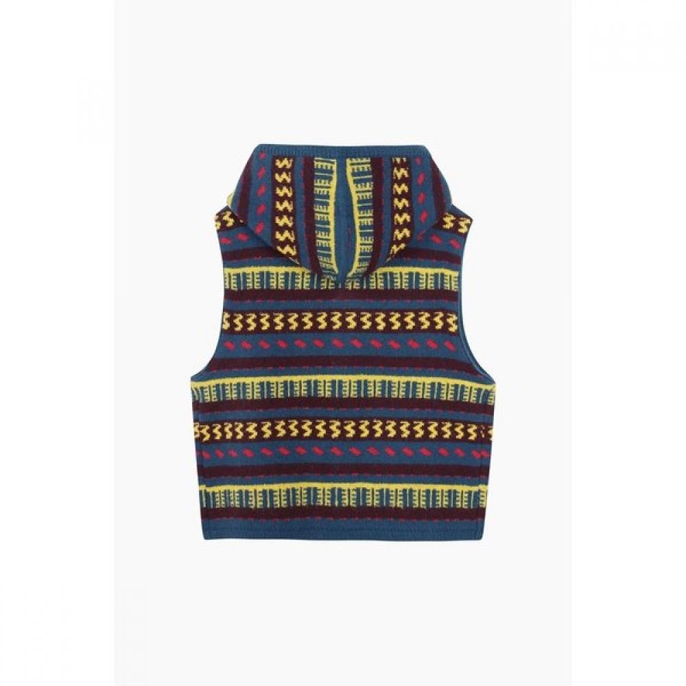 Benetton Jacquard Toggle Knit Vest Bakvf2561
