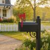 Mailbox Decoration Yard Iron Signage with Fixed Holes, Metal Cat Butterfly Decoration, Durable Outdoor Sign for Wood Leather Mailboxes Mounting
