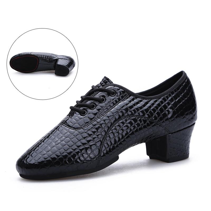 Latin Dance Shoes For Men Modern Ballroom Leather Shoes Dance Stone Pattern Square Formal Dancing Shoes Male Sneakers