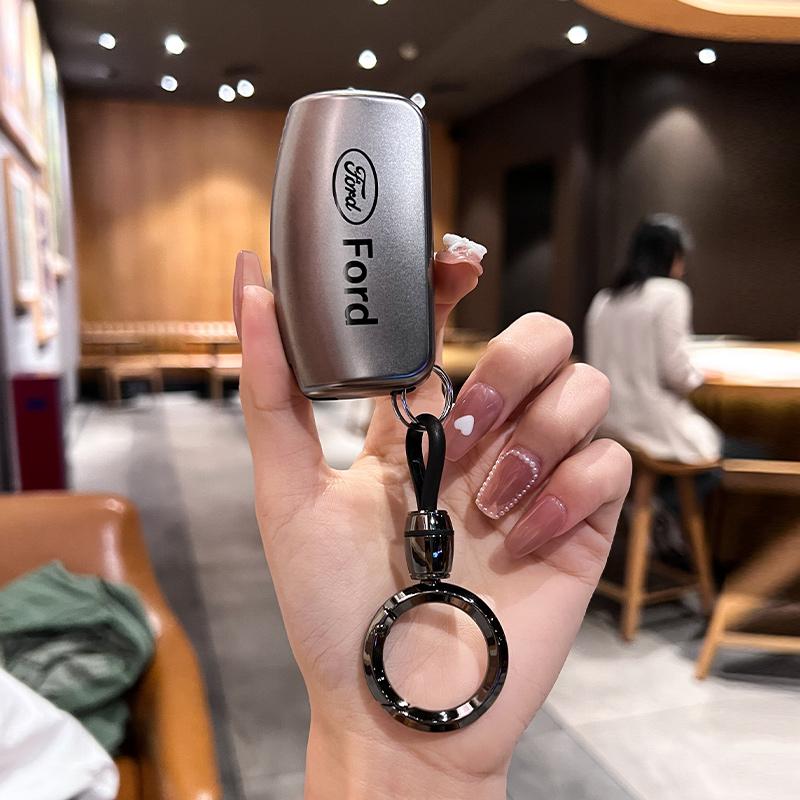 NAVR1 TPU Car Key Case Cover for Ford ST Line Fiesta Focus Fiesta Mondeo Ecosport Kuga Edge Escape Metallic Mustang Explorer Galaxy
