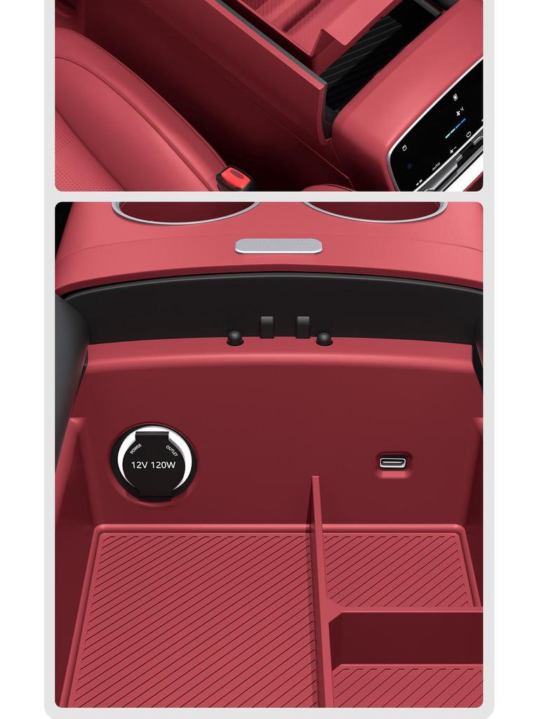 Silicone Partitioned Storage Box for AITO M7/M8/M9 Center Console Armrest
