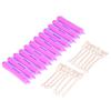 12 Pieces Salon Cold   Rods Hair Roller With Rubber Band Curling Curler Perms Hairdressing Styling Tool for Girls Women Hair
