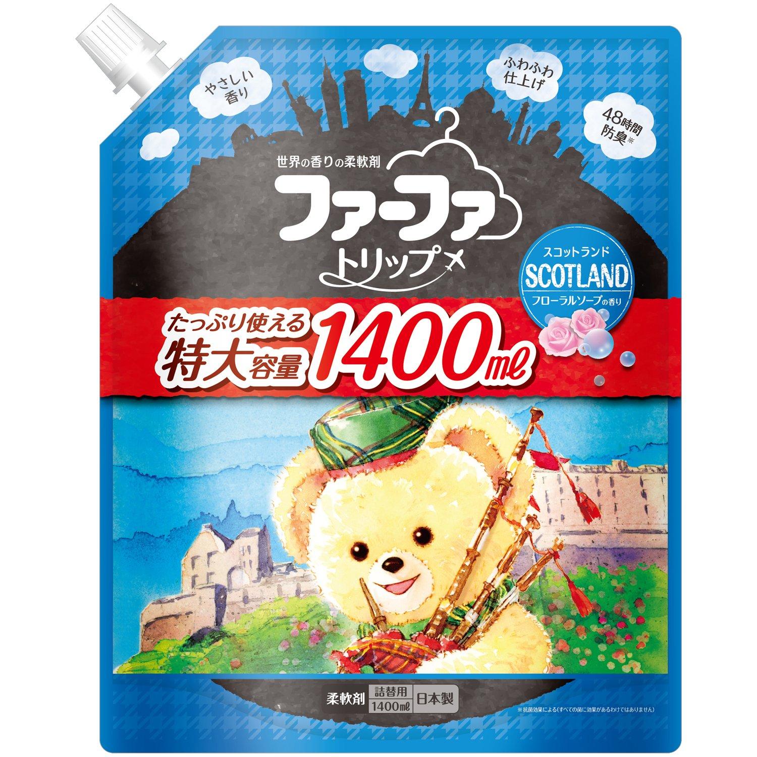 

FaFa Concentrated Fabric Floral Soap 1400ml [Large Capacity] Softener, Scotland, Scent, Refill,