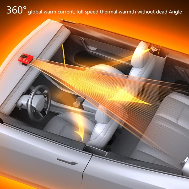Car Defroster Demister 12V/24V Electric Heater Fan Self Adhesive Windshield Defogger Car Accessories Angle Adjustable