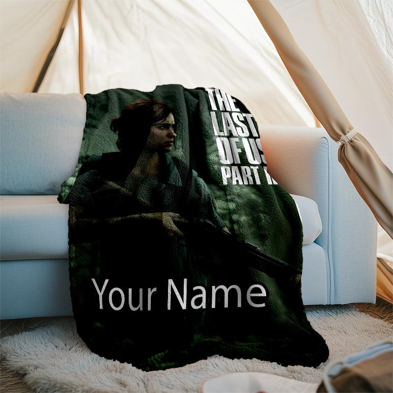 Custom Name The Last of Us Theme Printed Blanket - Perfect for Couch, Bed, Travel & Outdoor Use | Machine Washable, Cozy & Durable.