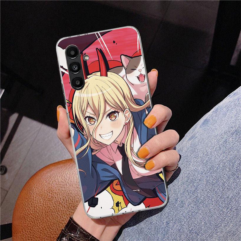 C-Chainsaw Man Power Telefoonhoesje Voor Samsung Galaxy A17 A16 A15 A14 A13 A57 A56 A55 A54 A53 A37 A36 A35 A34 A33 A26 A25 A24 A23