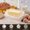 Airtight Butter Dish with Spatula Space-Saving Plastic Butter Holder Tray Butter Fresh-Keeping Box for Refrigerator Door Shelf