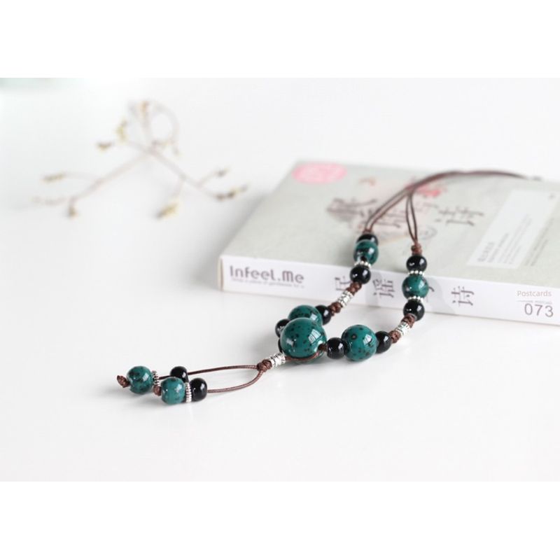 

Модное осеннее ожерелье в этническом стиле «Тень», ручная работа, керамика, промо-акция Handmade