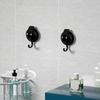 Suction Cup Hooks 2 Pack Matte Black Heavy Duty Wall Hanger Hooks