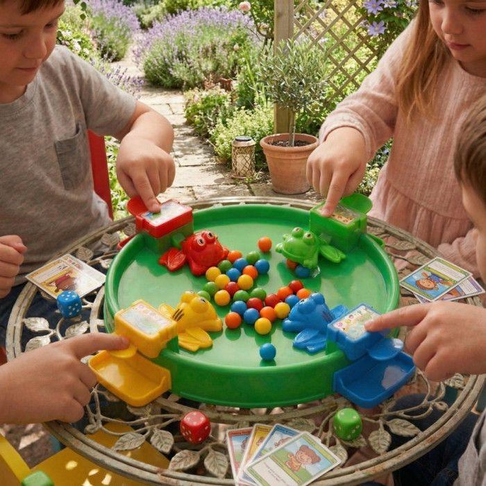Jeu de société - BG INTERNATIONAL - FROGEATS - Grenouilles mange-billes 31 cm - 4 joueurs - Dès 3 ans