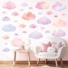 DECOWALL Pastel Cloud Wall Stickers for Watercolor Peel and Baby x cm Kids' Rooms, Style, Stick, Reusable, Room/Playroom/Kids Room, 64.8 55.7