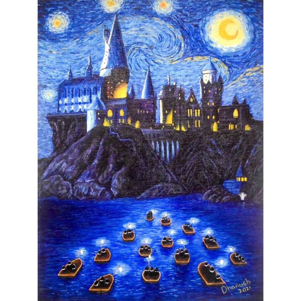 Harry Potter Holwarts Castle Picture Diamond Painting Kit 5D DIY Round Diamond Embroidery Handicraft Home Decor