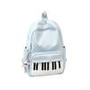 Piano Pattern Backpack for Teen Girls High School Students Cute Versatile Campus Travel Bookbag